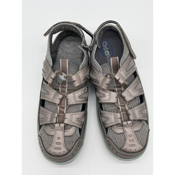 Orthofeet Size 10 X-Wide Womens Sandals With Adjustable Straps & Closed Toe Desi - Picture 6 of 9